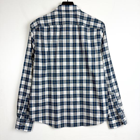 UNTUCKit Mens Plaid Button Down Shirt Blue Cotton - M - Picture 4 of 7